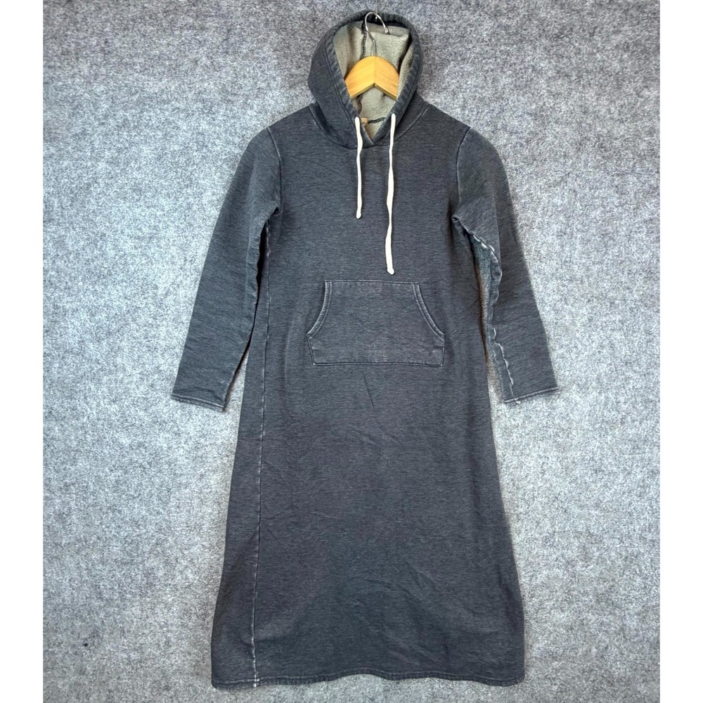 Vivianne Hooded Dress Womens Charcoal Gray Fleece Lined Cozy Winter
